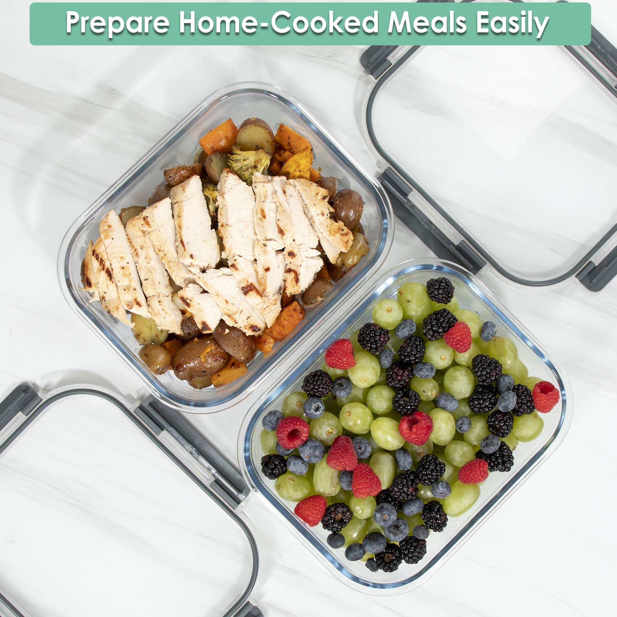 glass food prep containers